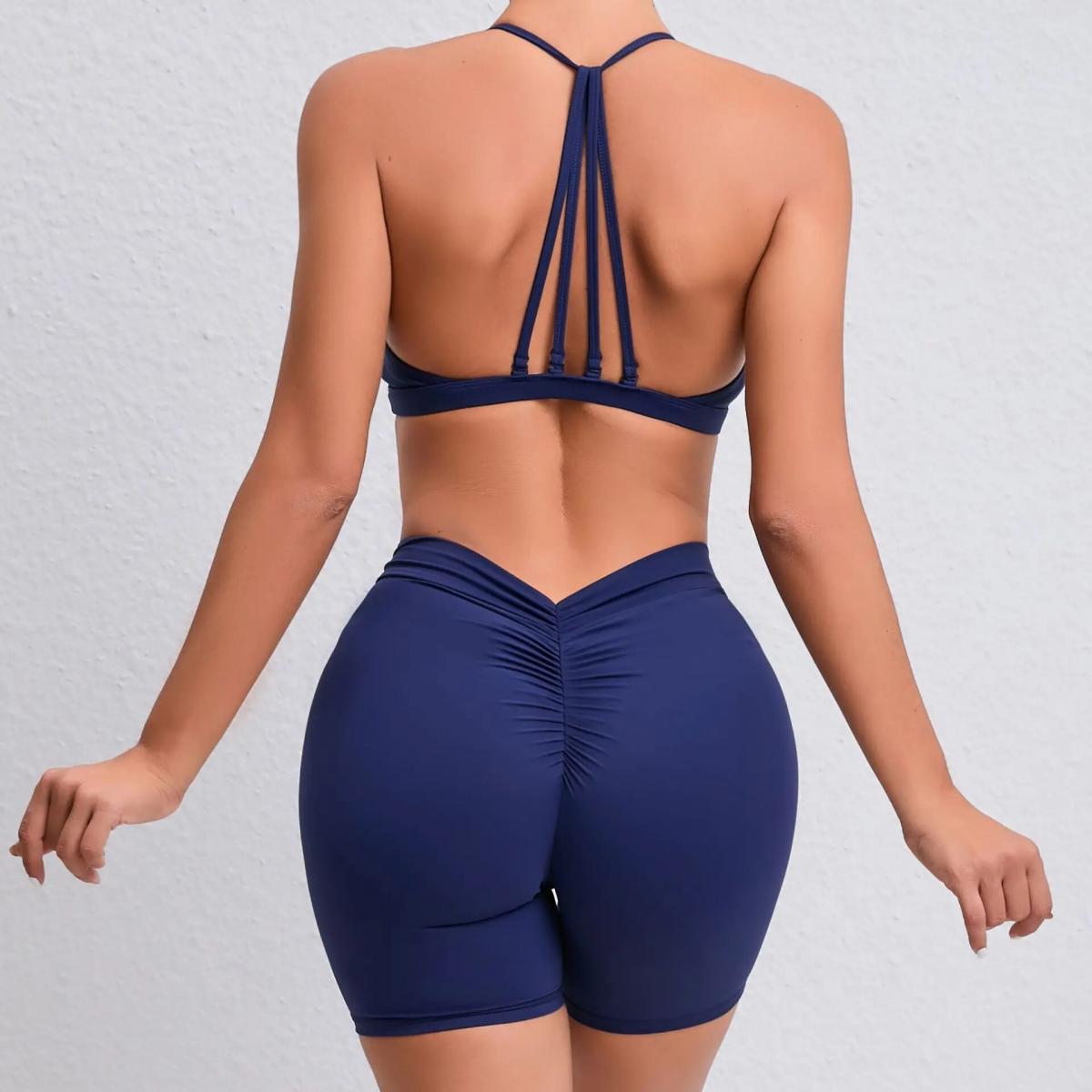 Seamless Yoga Sets Sports Fitness High Waist Hip Lfting Shorts Nude Feel Beauty Back Suits Workout Gym Leggings Set For 