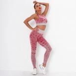 Seamless Yoga Sets Sports Fitness High Wasit Hiplifting Pants Beauty Back Jacquard Bra Suits Workout Gym Leggings Set Fo