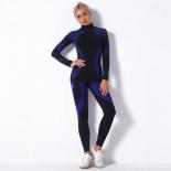Seamless Yoga Sets Sports Fitness High Waist Hiplifting Pants+long Sleeve Top Suits Workout Clothes Gym Leggings Set For