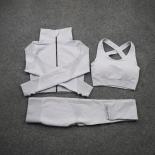 2/3pcs Seamless Yoga Sets Sport Fitness Vest High Waist Hipliftting Trousers Suits Workout Clothes Gym Leggings Set For 