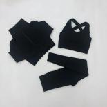 2/3pcs Seamless Yoga Sets Sport Fitness Vest High Waist Hipliftting Trousers Suits Workout Clothes Gym Leggings Set For 