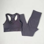 2/3/4pcs Seamless Yoga Set Sports Fitness High Waist Hip Raise Shorts Slimfit Vest Longsleeved Suit Gym Leggings Set For