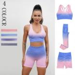 Seamless Tie Dyed Yoga Sets Sports Fitness High Waist Hip Lifitng Trousers Shorts+vest Suits Workout Gym Leggings Sets F