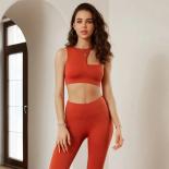 Seamless Yoga Sets Sports Fitness High Waist Hiplifting Running Pants Shockproof Bra Suits Workout Gym Leggings Sets For
