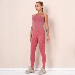 Seamless Washed Yoga Sets Sports Fitness High Waist Hiplifting Hole Pants Beauty Back Suits Workout Gym Leggings Sets Fo
