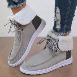Zapatos de algodón de talla grande para mujer, mocasines planos de terciopelo para mantener el calor, cómodos, antideslizantes, 