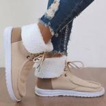 Plus Size Women Cotton Shoes 2024 Winter Keep Warm Plus Velvet Ladies Flats Loafers Comfortable Non Slip Female Snow Ank