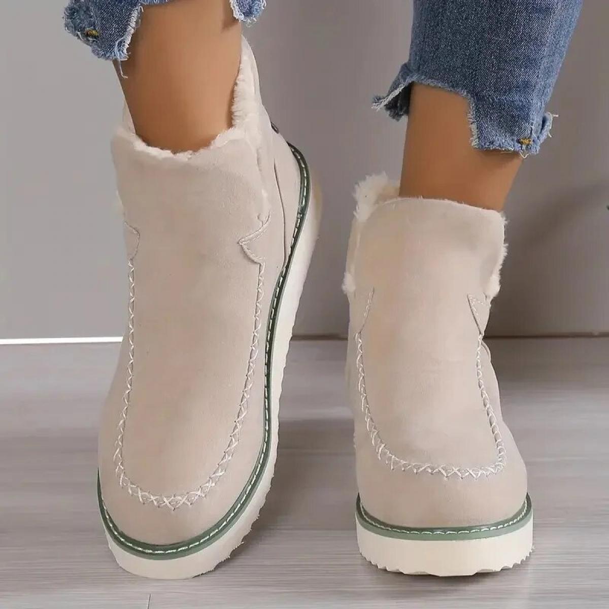 Women's Winter Boots Fashion Snow Boots Casual Leather Boots Cotton Ladies Boots Boots Platform Shoes Botines Mujer Shoe