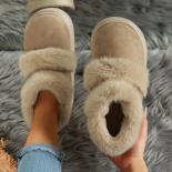 Women Ankle Chelsea Snow Boots Flats Platform Fur Short Plush Warm Boots New Winter Fashion Casual Shoes Suede Cotton Bo