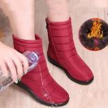 New Waterproof Women's Boots Winter Shoes Thick Sole Wedge Heel Snow Boots Thick Plush Warm Ankle Boots Women Shoes Bota