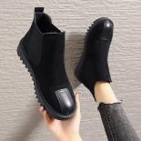 2023 Autumn Winter New Women Chelsea Booties Flat Female Short Tube Platform Retro Plus Velvet Cotton Shoes Woman Ankle 