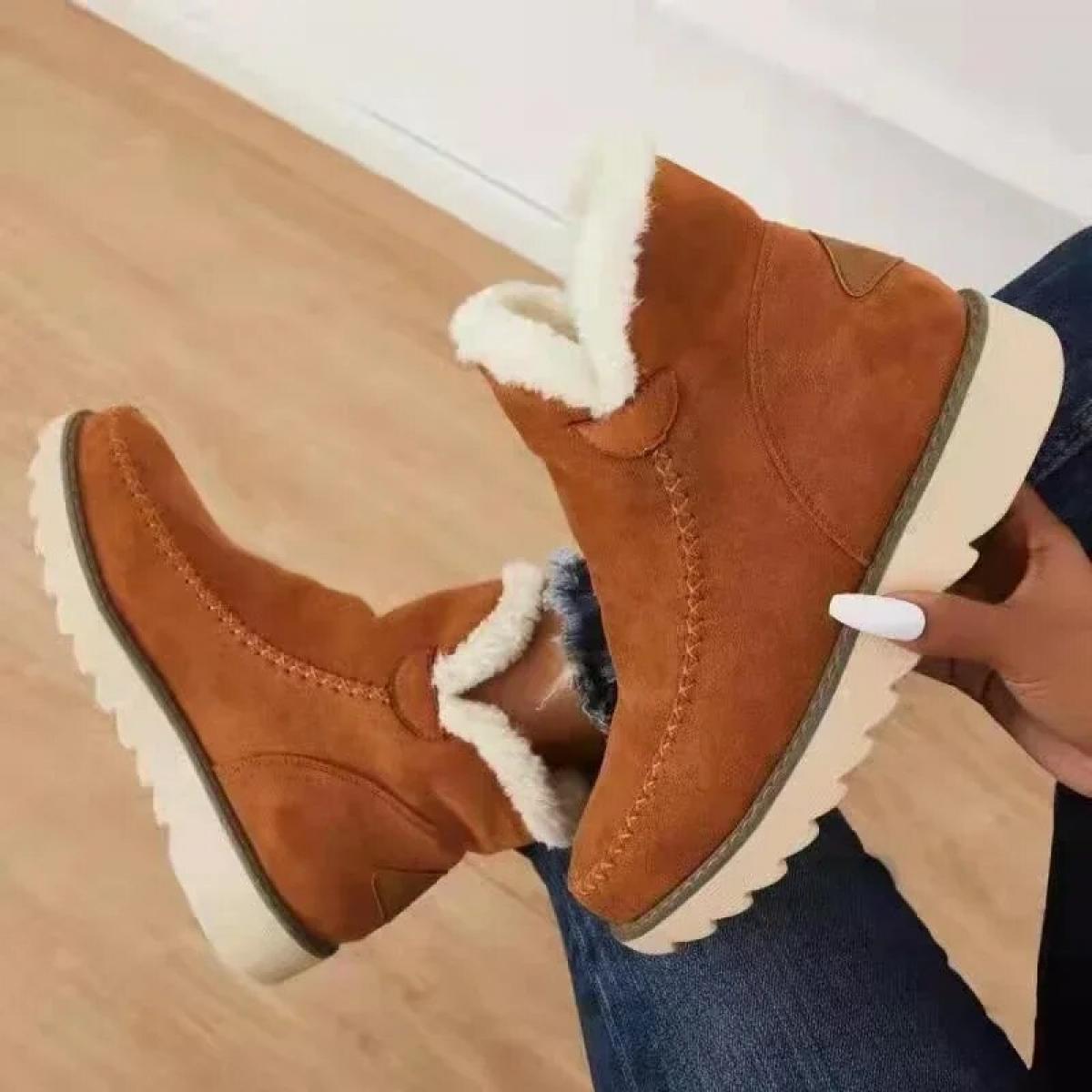 Women Snow Boots Winter 2023 Fashion Casual Warm Shoes For Women Slip On Lady Comfort Female Ankle Boot Footwear Botas D