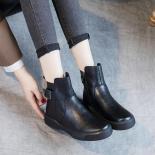 2023 New  Boots For Women Autumn Winter Leather Women's Shoes Retro Casual Flat Ankle Boots Female Platform  Boots