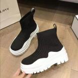 Women's Socks Shoes 2023 Spring Autumn New Fashion Breathable Casual Wedges Platform Ankle Boots Zapatos De Mujer  Boots