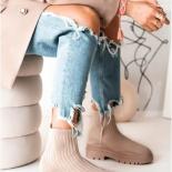 Women's Socks Shoes 2023 Spring Autumn New Fashion Breathable Casual Wedges Platform Ankle Boots Zapatos De Mujer  Boots