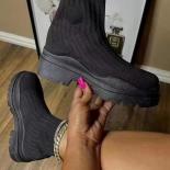 נעלי גרבי נשים 2023 אביב סתיו אופנה חדשה לנשימה מזדמנים טריזים פלטפורמת מגפי קרסול zapatos de mujer