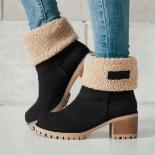 Women Winter Fur Warm Snow Boots Ladies Warm Booties Ankle Boot Comfortable Shoes Plus Size 35 43 Casual Women Mid Boots