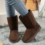 Women Shoes On Sale High Quality Winter Slip On Mid Calf  Women Boots Fashion Solid Casual Snow Boots Large Size Platfor