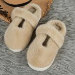 Winter New Baotou Thick Sole Long Fur Plush Wool Cotton Drag Home Warm Casual Cotton Slippers Slippers Women Slides
