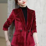 Autumn Winter Red Blue Green Stripe Ladies Blazer Women Business Work Wear Long Sleeve Single Breasted Formal Jacket Coa