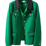 Women Solid Formal Blazer Ladies Female Pink Beige Green Long Sleeve Turndown Collar Business Work Wear Jacket Coat  Bla