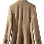 Fashion Black Orange Coffee Women Blazer Office Ladies Formal Jacket Female Long Sleeve Single Button Autumn Winter Slim