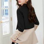 Fashion Autumn Winter Women Formal Blazer Coat Coffee Black Female Long Sleeve Single Breasted Loose Work Wear Ladies Ja