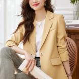 Fashion Autumn Winter Women Blazer Coat Coffee Black Yellow Female Long Sleeve Loose Ladies Casual Jacket