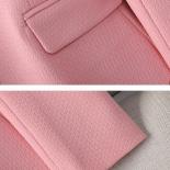 New Arrival Women Blazer Ladies Casual Autumn Winter Jacket Female Long Sleeve Single Button Pink Beige Coat