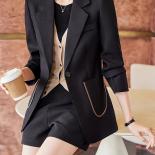 סתיו חורף ורוד שחור חום בלייזר נשים נשים נשים עבודה עסקית עבודה ללבוש ז'קט רשמי עם כיס