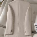 Winter Black Apricot Coffee Women Blazer Ladies Jacket Long Sleeve Double Breasted Female Casual Coat