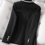 Automne hiver noir café Beige femmes Blazer à manches longues simple bouton veste bureau dames affaires vêtements de travail for