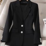 Long Sleeve Autumn Winter Women Blazer Ladies Black Khaki Beige Green Single Breasted Female Business Work Wear Formal J