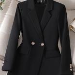 Mode automne hiver bureau dames Blazer femmes café noir bleu femme à manches longues simple boutonnage solide formel Jacke