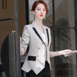 Mode asymétrique Double boutonnage femmes fille Blazer nouveauté gris rose abricot élégant dames femme veste d'hiver