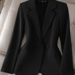 Single Breasted Brown Blazer  Business Casual Brown Blazer  New Spring Autumn Black  