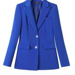 Rouge bleu mode femme formelle Blazer femmes à manches longues bureau dames affaires vêtements de travail veste manteau pour aut
