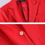Rouge bleu mode femme formelle Blazer femmes à manches longues bureau dames affaires vêtements de travail veste manteau pour aut