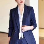 Black Blue Autumn Winter Women Blazer Office Ladies Business Work Wear Jacket Female Long Sleeve Single Breasted Formal 