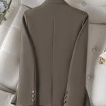 Fashion Ladies Blazer Women Formal Jacket Beige Black Coffee Long Sleeve Single Button Female Business Work Wear Slim Co