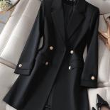 Automne hiver longue formelle Blazer veste femmes kaki marron noir bureau dames femme affaires vêtements de travail manteau