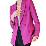 Autumn Winter Women Blazer Ladies Pink Green Long Sleeve Single Breasted Female Formal Jacket