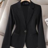 Senhoras do escritório blazer jaqueta feminina preto bege azul marrom feminino trabalho de negócios usar casaco formal fino para