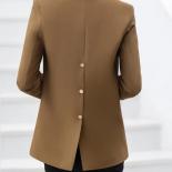 Mulheres casual blazer senhoras feminino preto roxo café manga longa único botão solto casaco para primavera outono bla