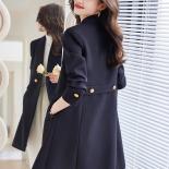 Mulheres negócios trabalho usar longo formal blazer senhoras vermelho preto azul sólido casaco feminino para outono inverno