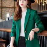 Women Single Breasted Solid Blazer For Autumn Winter Black Green Khaki Office Ladies Female Business Work Wear Formal Ja