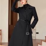 High Quality Beige Black Orange Women Long Blazer Female Ladies Jacket Business Work Wear Formal Coat For Autumn Winter