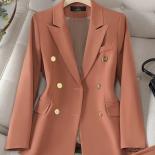 Nouveauté automne hiver formel Blazer femmes veste dames Orange rose café violet femme affaires vêtements de travail manteau