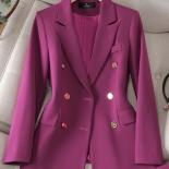 Nouveauté automne hiver formel Blazer femmes veste dames Orange rose café violet femme affaires vêtements de travail manteau