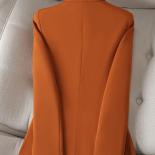Bureau dames mince formel Blazer femmes Beige Orange noir femme travail vêtements d'affaires veste pour automne hiver